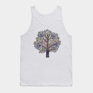 Glam Rainbow Metallic Tree Tank Top